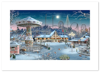 Poster Göteborg Liseberg Vinter 70 x 50 cm