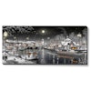 Canvas Uddevalla Hamn Svartvit Natt 112 x 50 x 2,5 cm.