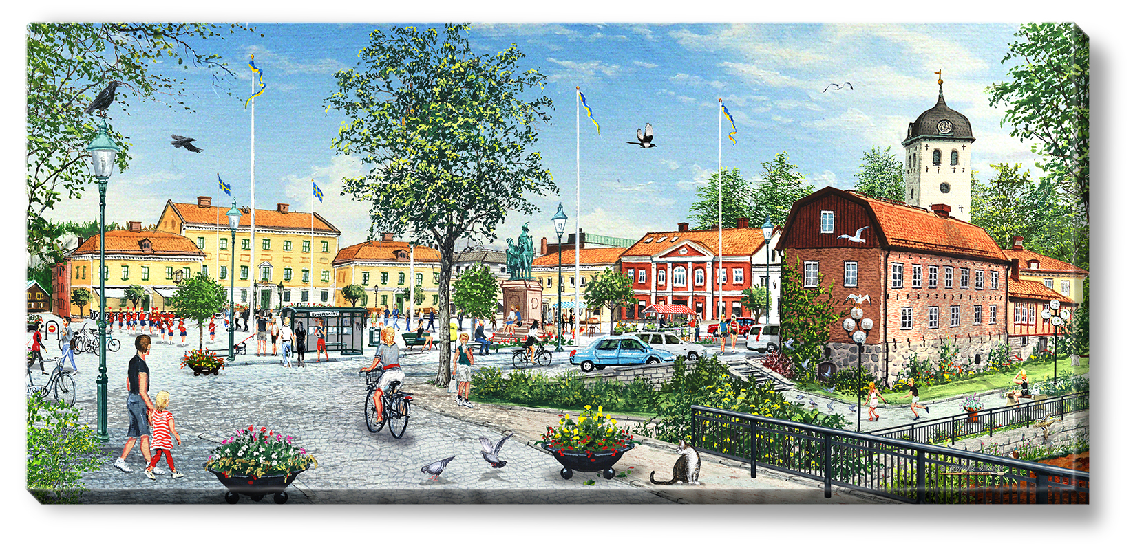 Canvas Uddevalla Torg 112 x 50 x 2,5 cm.
