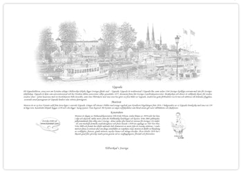 Tallriksunderlägg  Uppsala med Domkyrkan