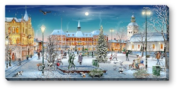 Canvas Varberg Torg  Vinter 64 x 29 x 2 cm.