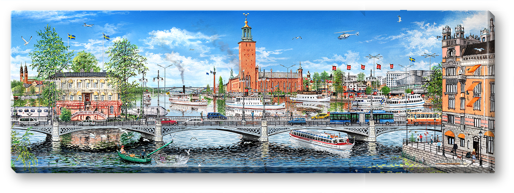 Canvas Stockholm Stadshuset 89 x 29 x 2 cm.