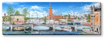 Canvas Stockholm Stadshuset 89 x 29 x 2 cm.
