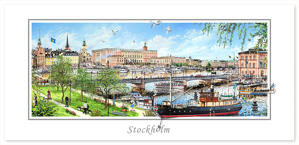 Vykort Stockholm Skeppsholmsbron