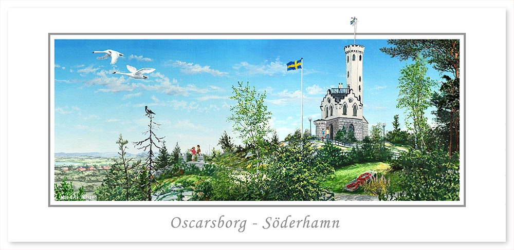 Vykort Oscarsborg Söderhamn