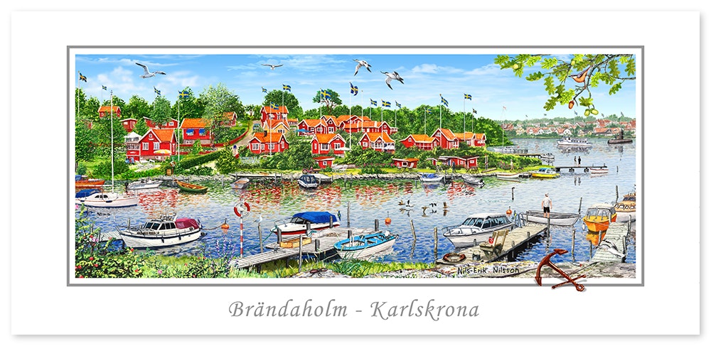 Vykort Karlskrona Brändaholm