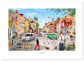 Poster Kalmar Norra Långgatan 70 x 50 cm