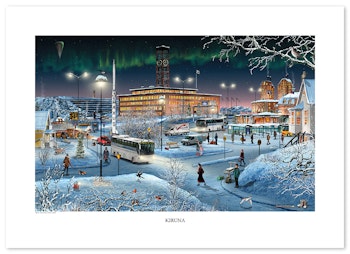 Poster Kiruna Vinter 70 x 50 cm