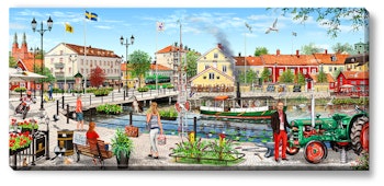 Canvas Eskilstuna Rådhusbron 112 x 50 x 2,5 cm.