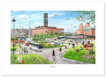 Poster Kiruna Sommar 70 x 50 cm