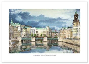 Poster Göteborg Stora Hamnkanalen 70 x 50 cm