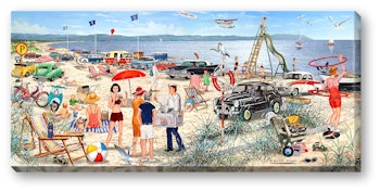 Canvas Laholmsbukten 1959 64 x 29 x 2 cm.