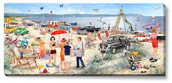 Canvas Laholmsbukten 1959 112 x 50 x 2,5 cm.