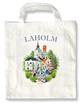 Tygkasse Laholm emblem 37,5 x 40 cm bälg