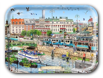 Bricka Göteborg Drottningtorget 27 x 20 cm
