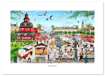 Poster Lidköping sommar 70 x 50 cm