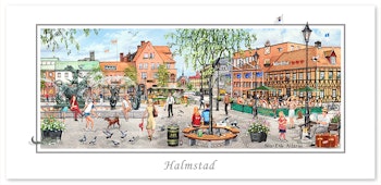Vykort Halmstad St Torg ny