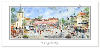 Vykort Kungsbacka torg