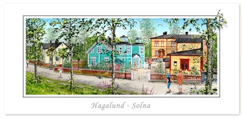 Vykort Solna Hagalund