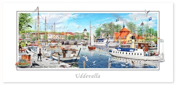 Vykort Uddevalla Hamn