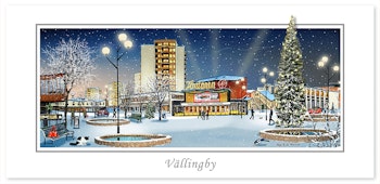 Vykort Vällingby vinter