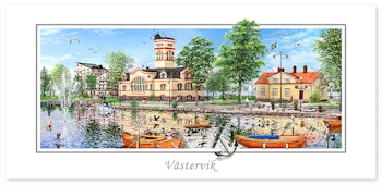 Vykort Västervik Slottsholmen
