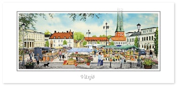 Vykort Växjö torg
