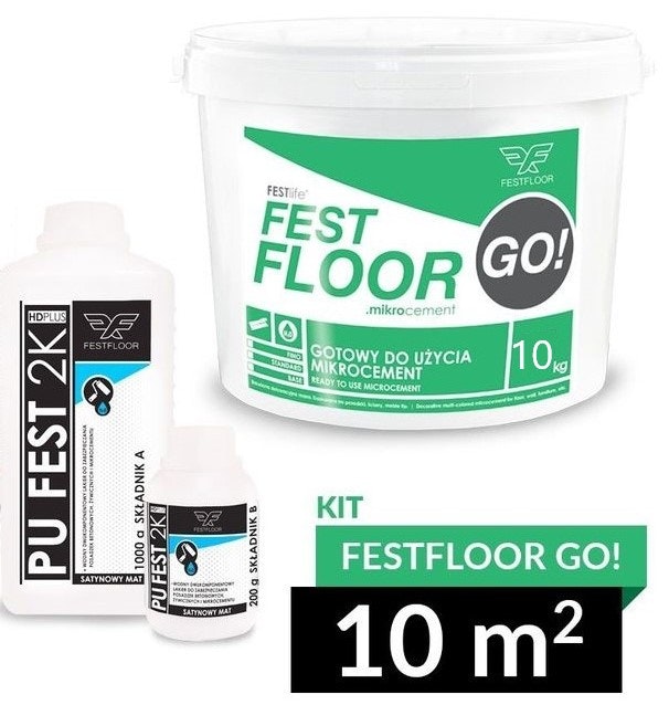 Kit 10 m2, Fest Floor Go! För Kakel och Klinker