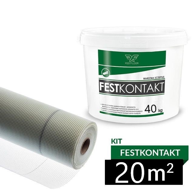 Kontakt primer och glasfiberväv (20 m2 Surface reinforcement set)