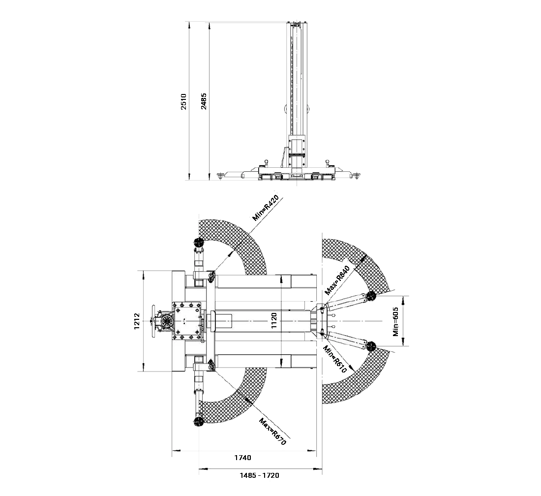 Enpelarlyft 2.5T - REDATS L-121F halvautomatisk 230V