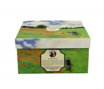 Tekopp Jumbo XL med fat och box - Monet- "Poppy Fields"