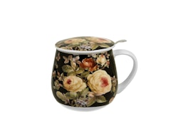 Black Flowers - Tekopp XL med tesil