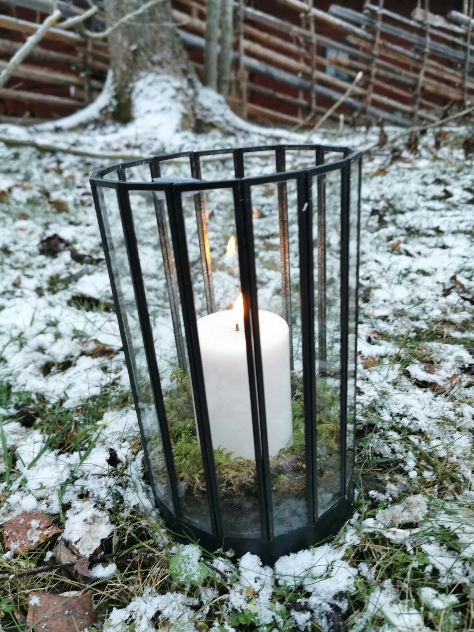Giftset Vita led blockljus i 4 storlekar för inomhus