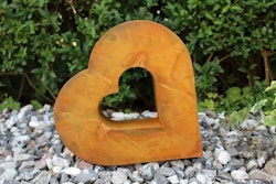 Kruka - Stort Hjärta - Rost Plåt - LindDecoration