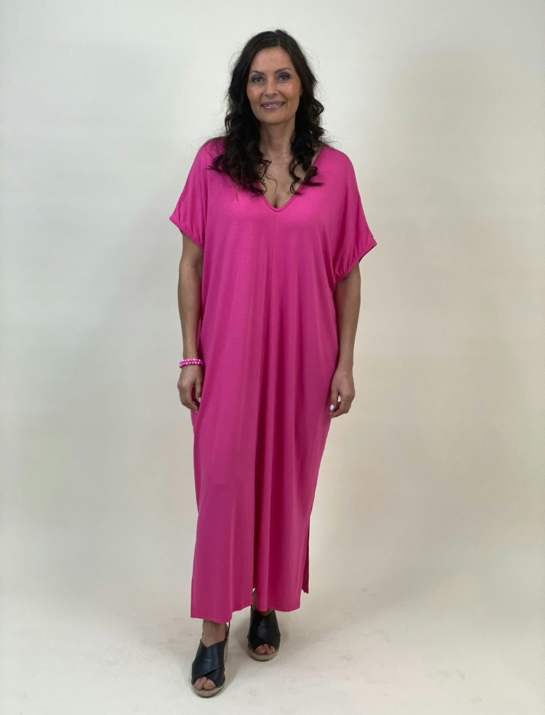Viscose klänning med härligt fall