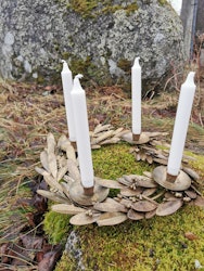 Ljusstake - Mistel - Antik mässing