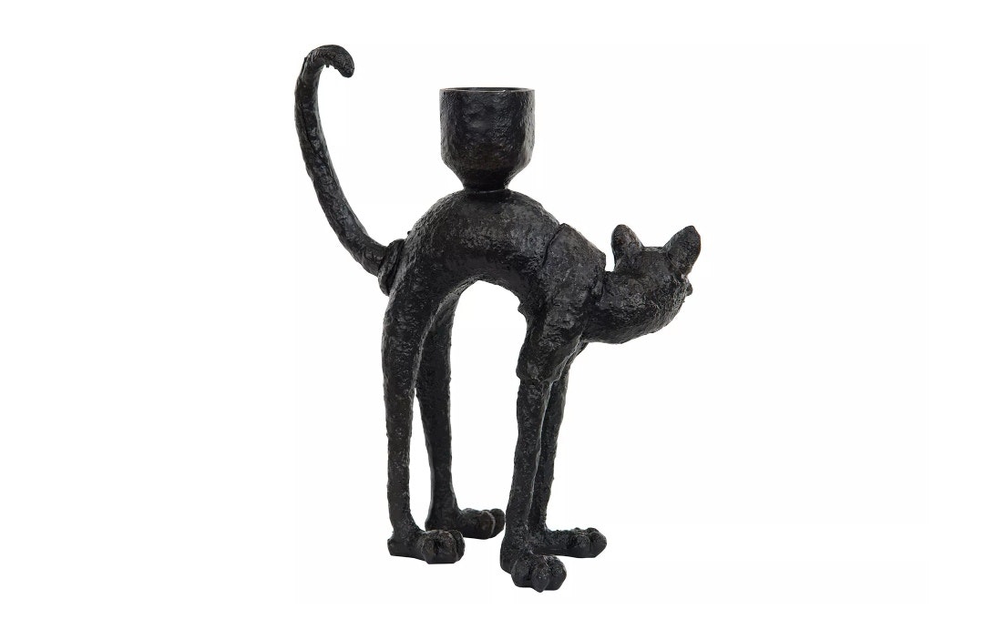 Fräsande katt - Ljusstake