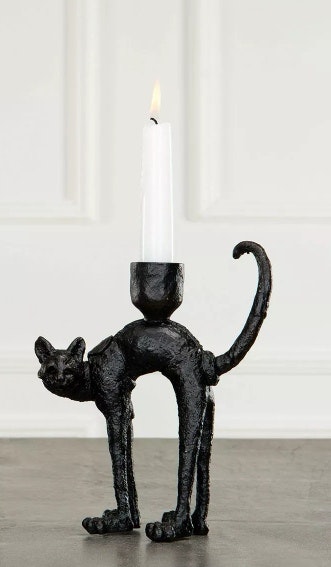 Fräsande katt - Ljusstake