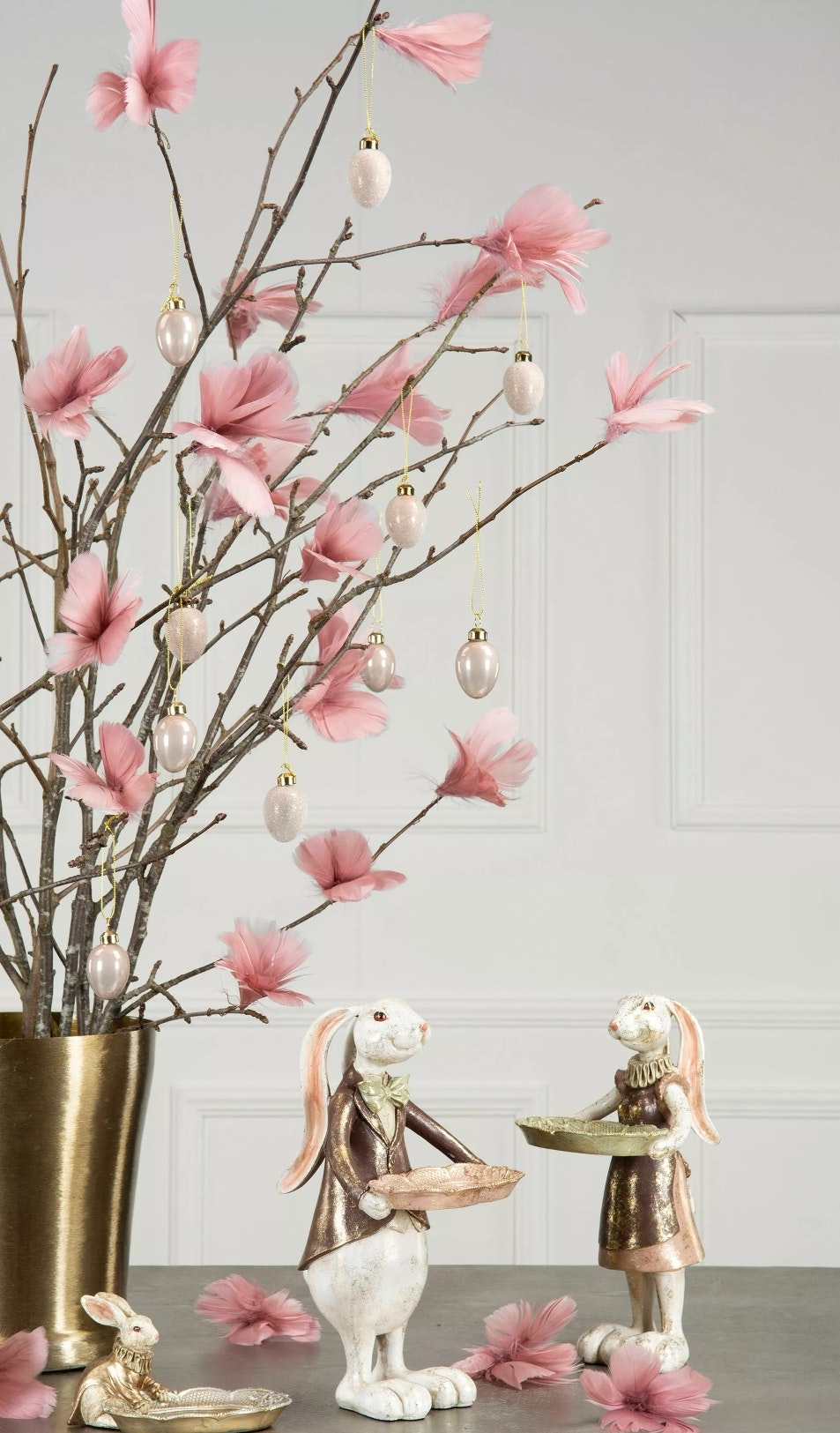 Fjäder blommor trådad