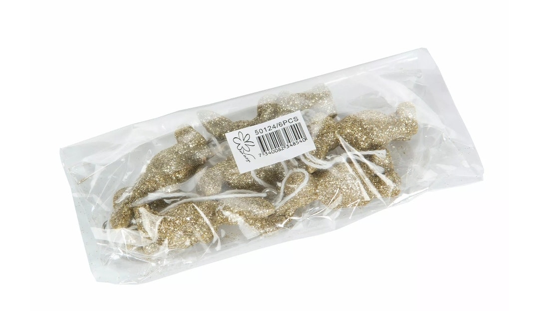 Kanin dekoration hänge guld