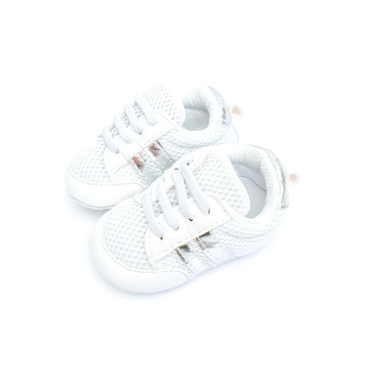 Babyskor Sport Vit & Silver 0-6 mån