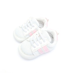 Babyskor 3-6 mån - Skor till bebis SPORT Vit & Rosa
