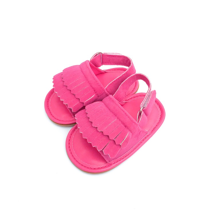 Babyskor Sommar Sandal Mörkrosa 0-6 mån