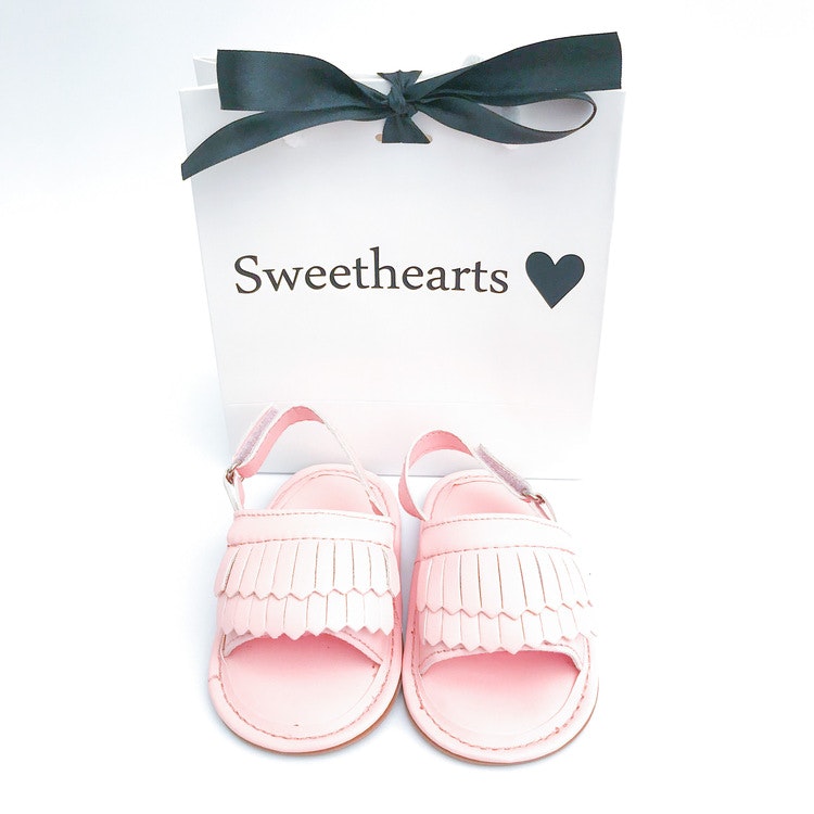 Bebis första skor Sandal Rosa 0-6 mån