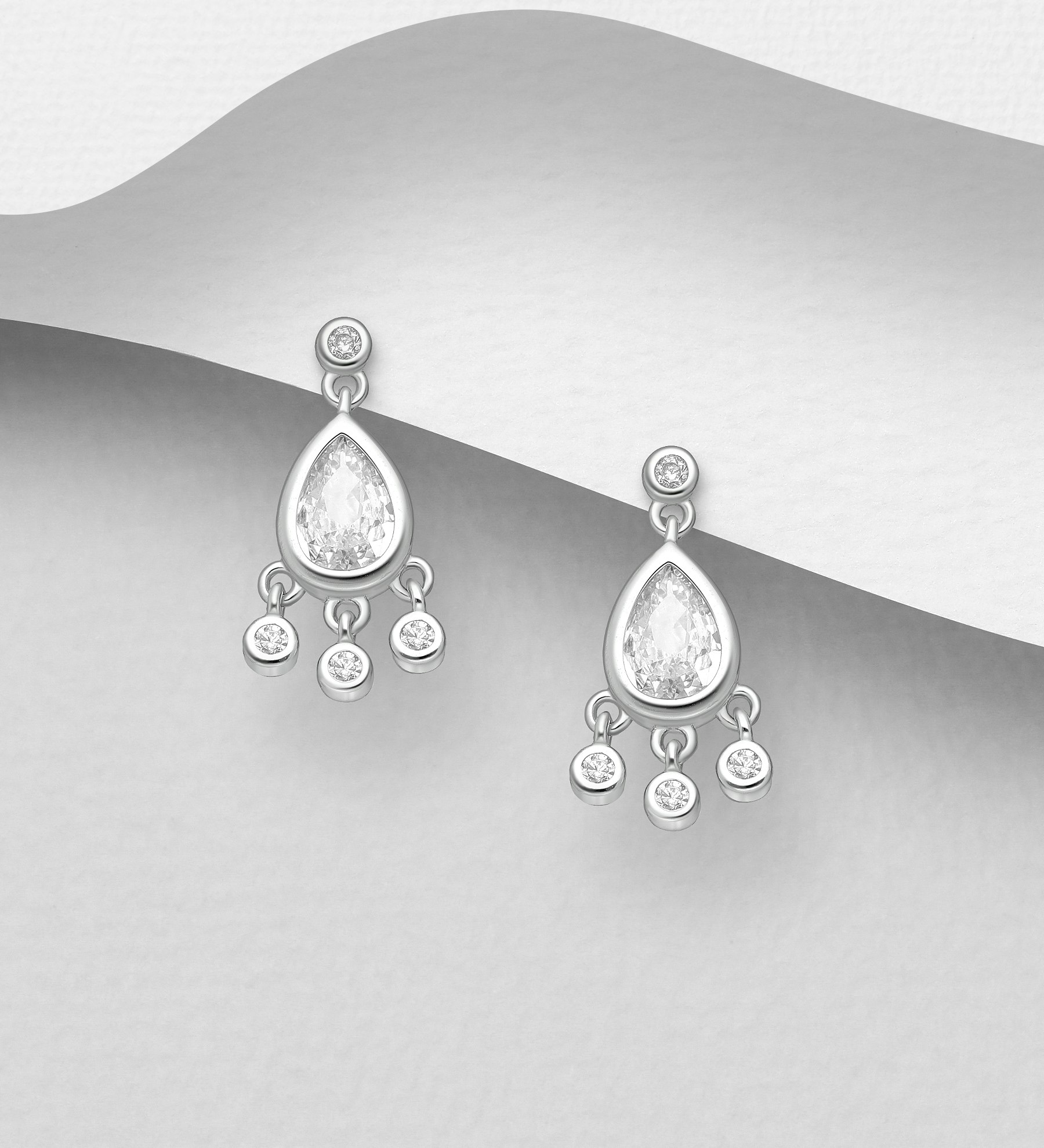 Silverörhängen vackra hängande örhängen i äkta 925 sterling silver -  Doppresenter, Silversmycken till vuxen & barn - Fri Frakt Sweethearts.