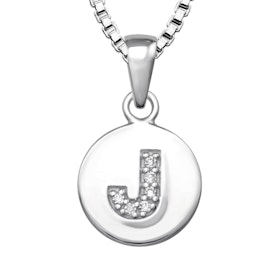 Doppresent pojke - Bokstavshalsband J i äkta 925 silver