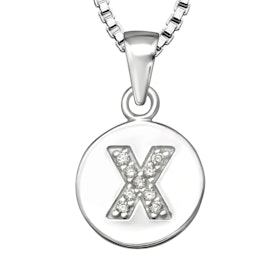 Doppresent pojke -  Bokstavshalsband X i äkta 925 silver