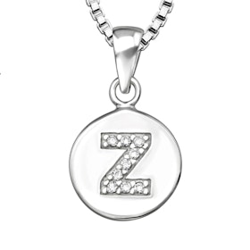 Halsband till pojke med bokstav Z i äkta 925 sterling silver