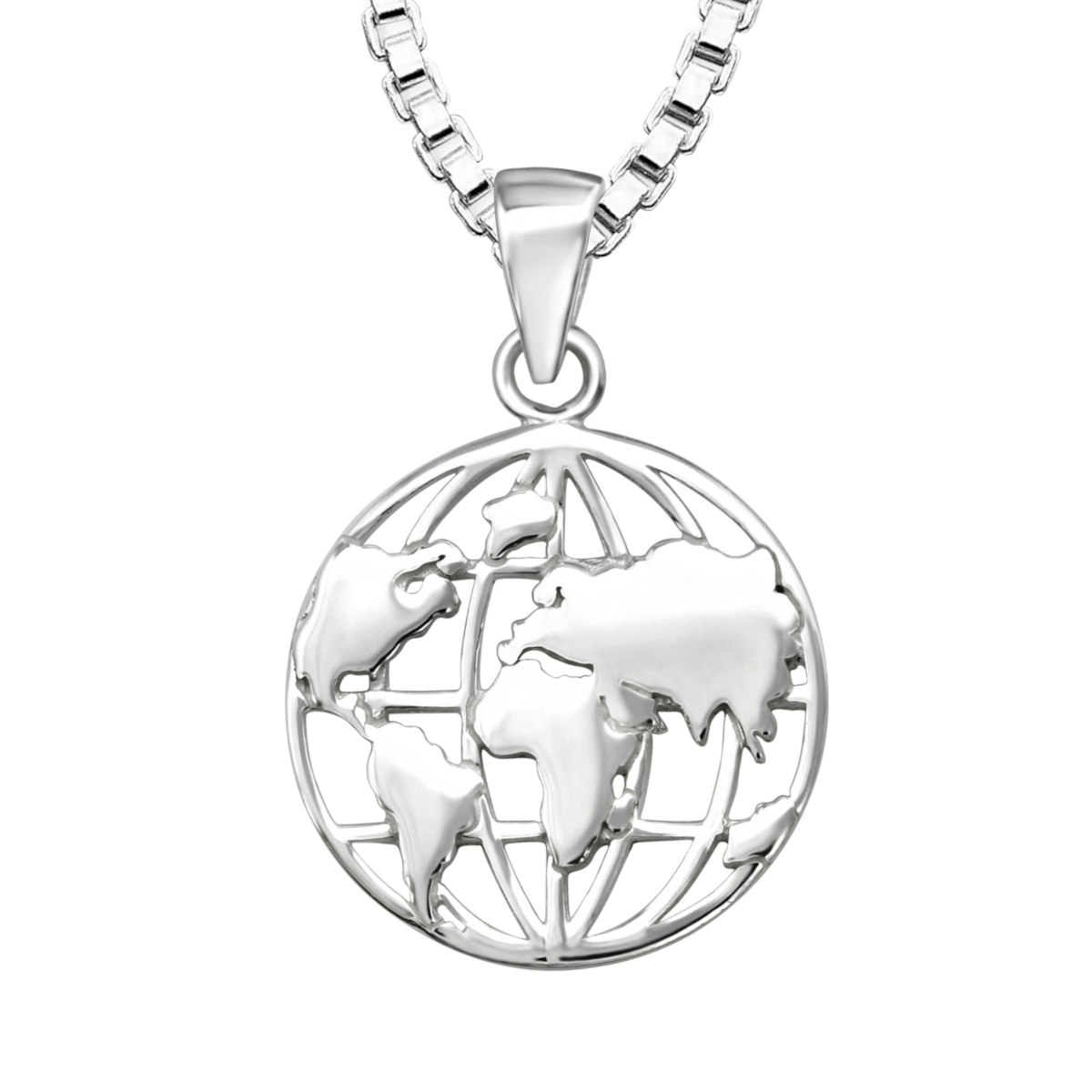 Barnhalsband Jordglob - halsband till barn - barnsmycken i äkta 925 sterling silver