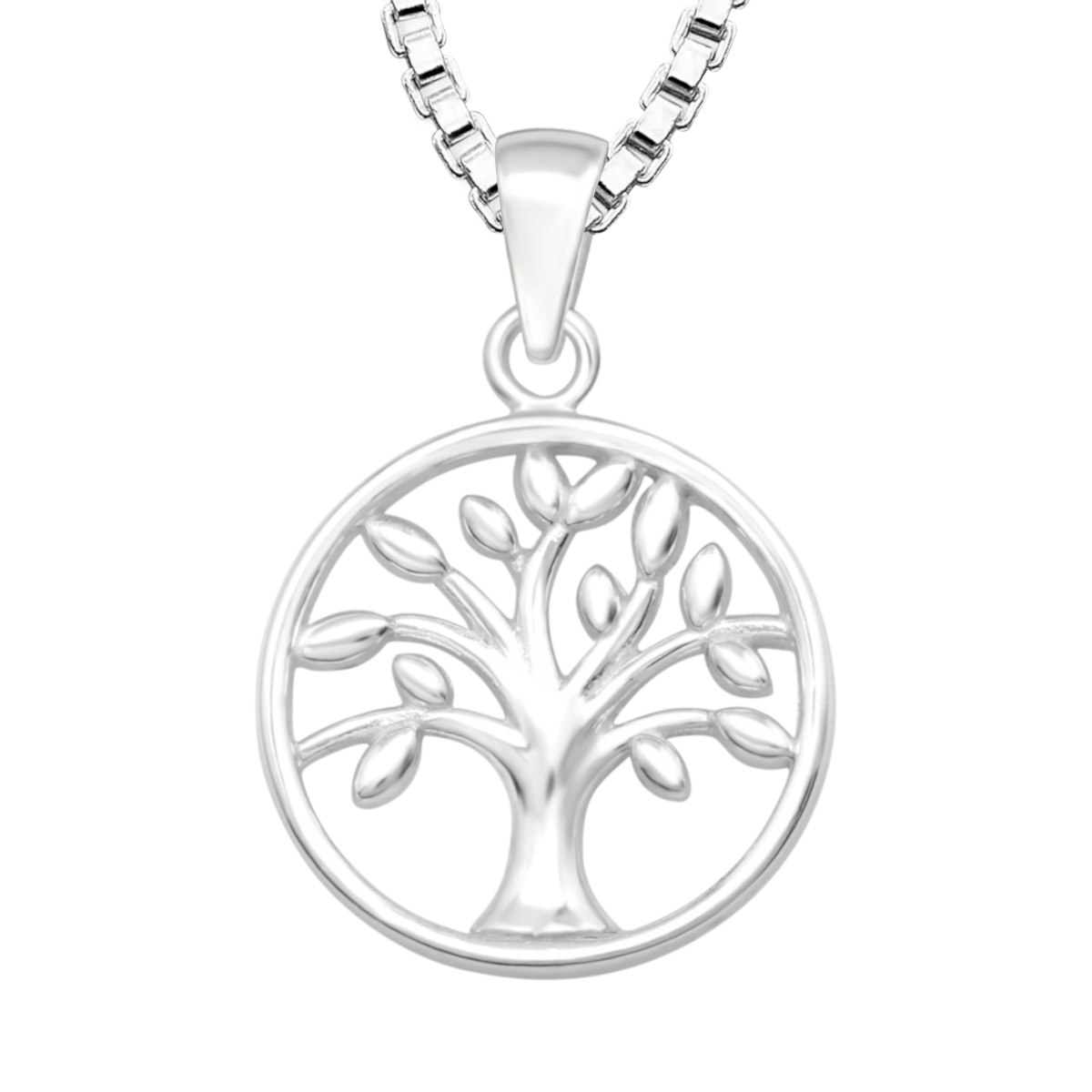 Doppresent till pojke - halsband dop Livets Träd - dopsmycke barn i äkta 925 silver